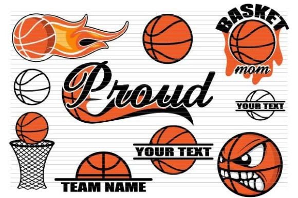 Basketball Splitted Proud Mom Graphics for Crafts and Local Branding