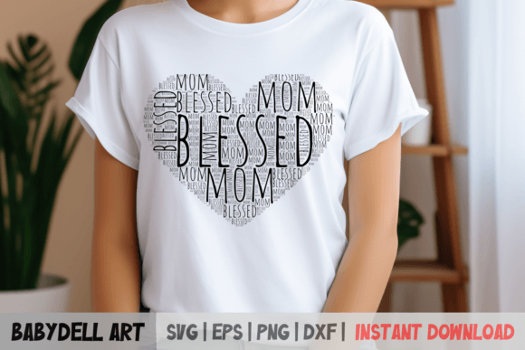 Blessed Mom SVG Design: A Versatile Graphic for Crafts and Branding