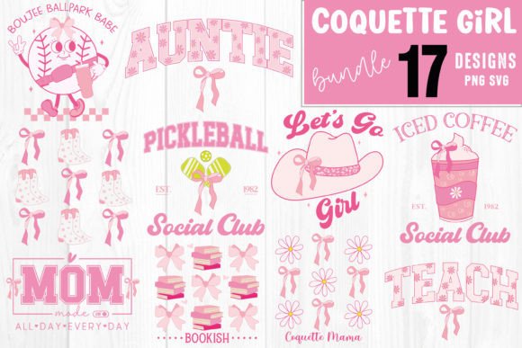 Coquette Girly Mama Mom SVG Bundle: A Delightful Graphic Design Asset for Crafts & Branding