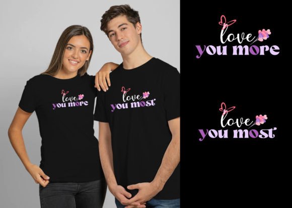 Couple Valentines Pregnancy Announcement Graphics for T-Shirt Designs