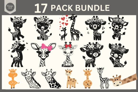 Giraffe SVG Graphics for Crafts and Branding Projects