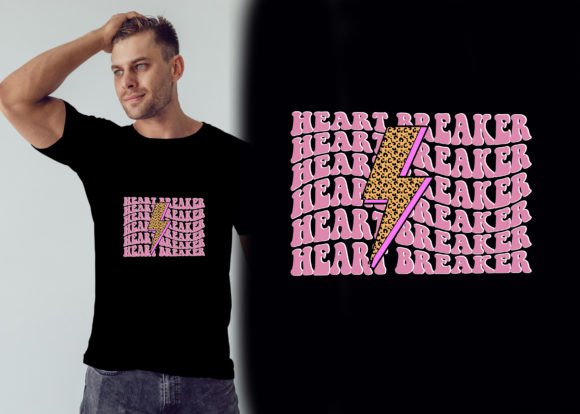 Heart Breaker Valentine’s Tee: A Graphic Design Asset for T-Shirt Designs