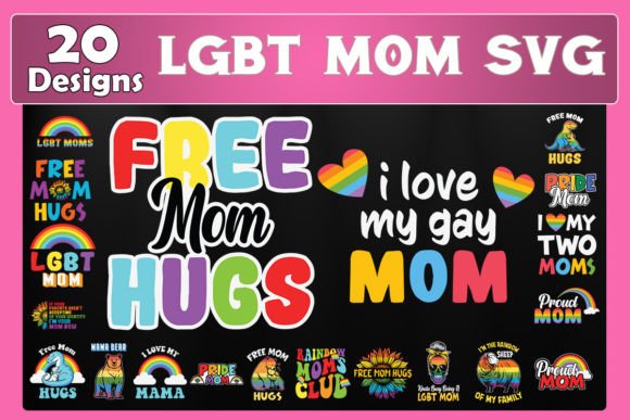 LGBT Mom SVG Bundle: A Vibrant Graphic Design Asset for Crafts and Branding