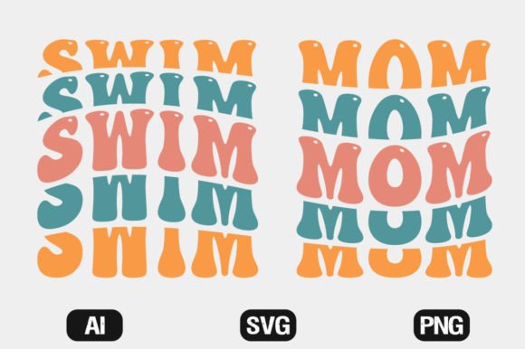 Swim Mom SVG Cut File Review: A Retro Wavy Design for Real Projects