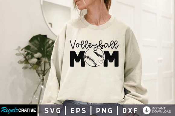 Volleyball Mom Svg Design: A Versatile Graphic for Crafts and Branding